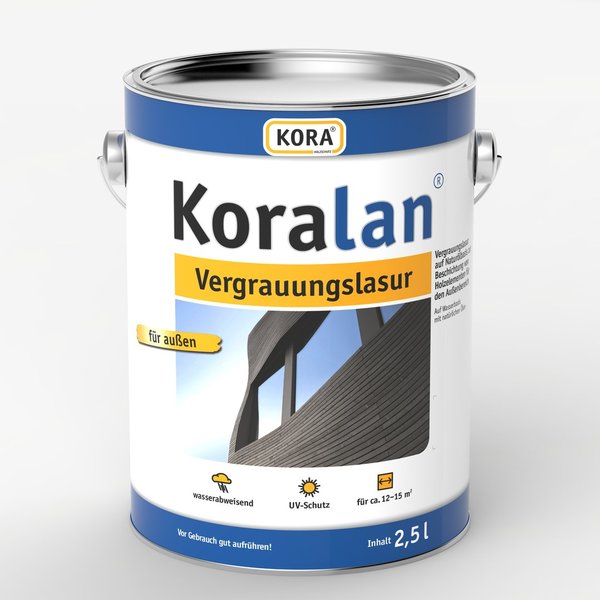 Koralan Vergrauungslasur Grafit 2,5 Ltr.